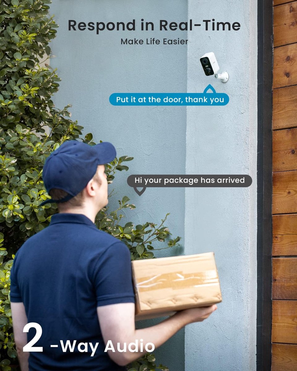 ieGeek Draadloze WiFi Bewakingscamera voor Buiten/Binnen - 2K IP-camera met Zonnepaneel - Nachtzicht in Kleur - Tweewegaudio - PIR-bewegingsdetectie - AI-detectie – foto 2