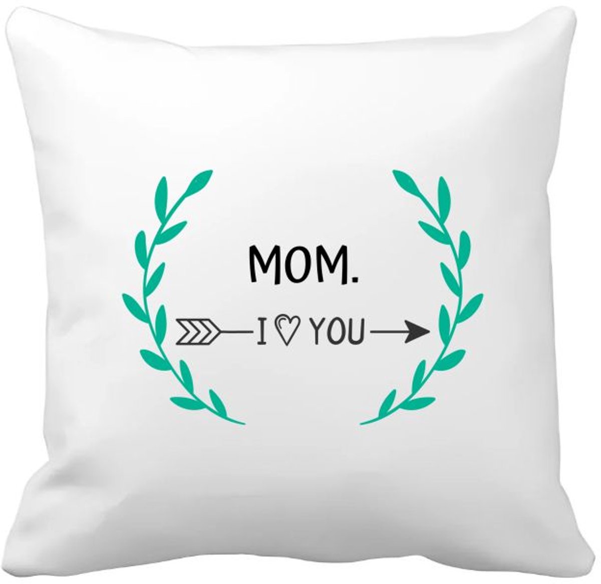 Akyol mom i love you Kussen hoes - Mama - de liefste moeder - moeder cadeautjes - moederdag - verjaardag - geschenk - kado - 40 bij 40 cm Multicolor