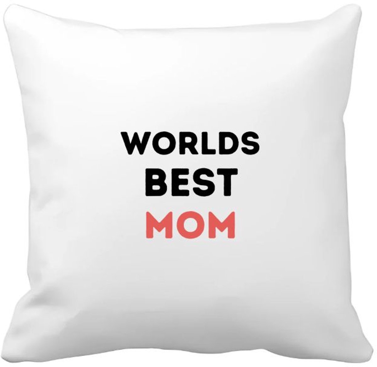 Akyol worlds best mom Kussen hoes - Mama - de beste moeder - moeder cadeautjes - moederdag - verjaardagscadeau - verjaardag - cadeau - geschenk - kado - gift - moeder artikelen - 40 bij 40 cm Multicolor