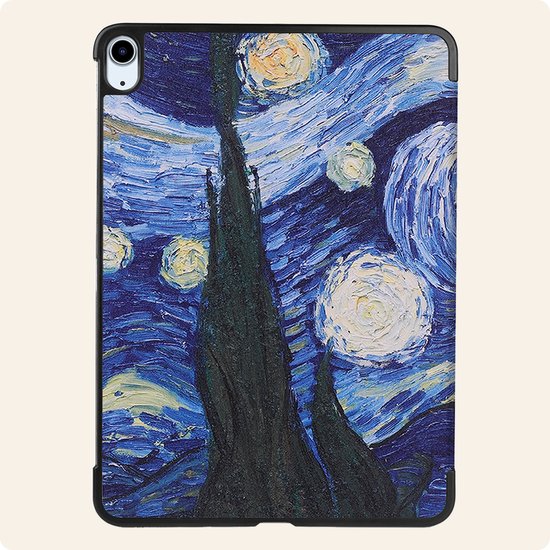 Étui pour iPad Air 2025 (11 pouces) Étui pour tablette à trois volets Étui avec protection d'écran - Étui pour iPad Air M3 (11 pouces) Étui à Hardcover - Ciel étoilé