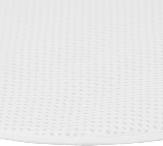 Close-up van wit 3D welcool matras met honingraatstructuur.
