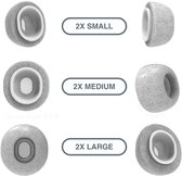 Foam eartips geschikt for Airpods Pro (2) - 6× Mix (2×S + 2×M + 2×L) - zachte memory foam opzet oortjes - foamigo®