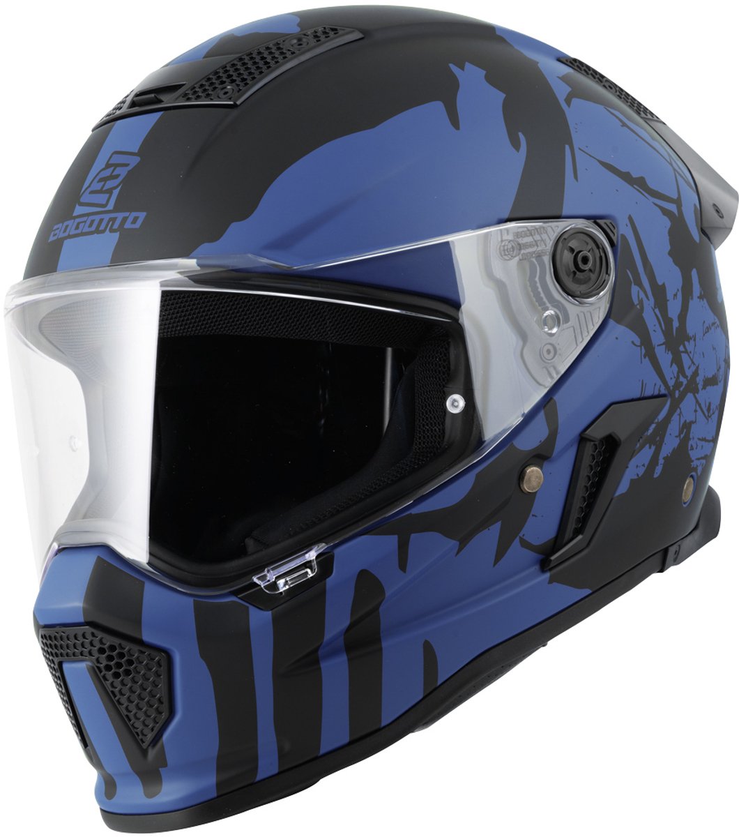 Bogotto Rapto Demon Blauw Integraalhelm - Maat XS - Helm