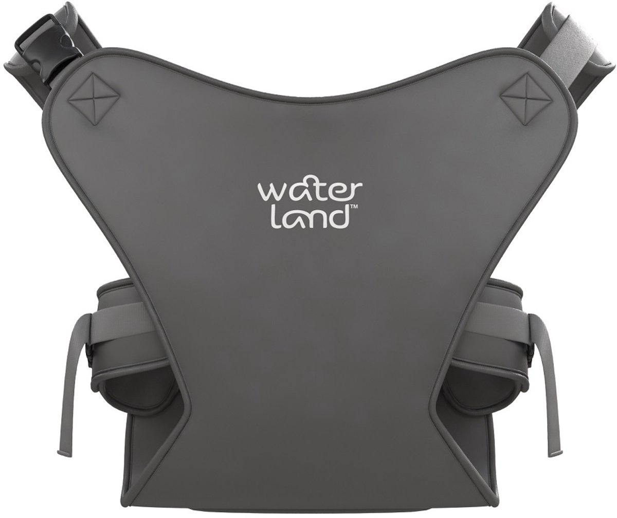 WaterLand Baby Carrier - Draagzak - Urban Grey - Buikdrager - Neopreen - Water - Zwembad - Strand