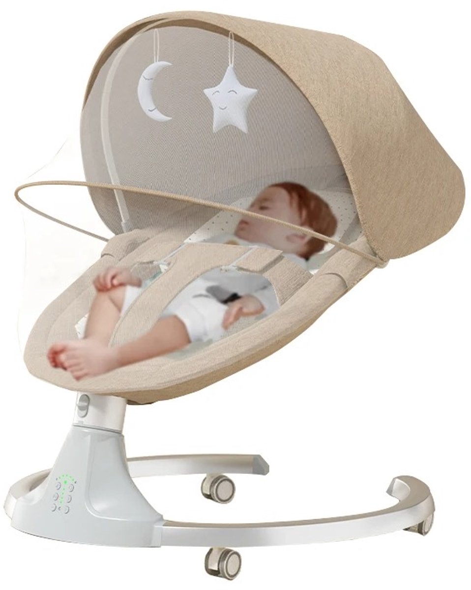 DeXem - kleur Kahki - Baby Bed - Baby Wieg - Baby Schommel - Elektrische Baby Wieg - Pasgeboren Baby Bed - Baby Schommel Stoel - Draagbare Baby Wieg Pasgeboren Wieg