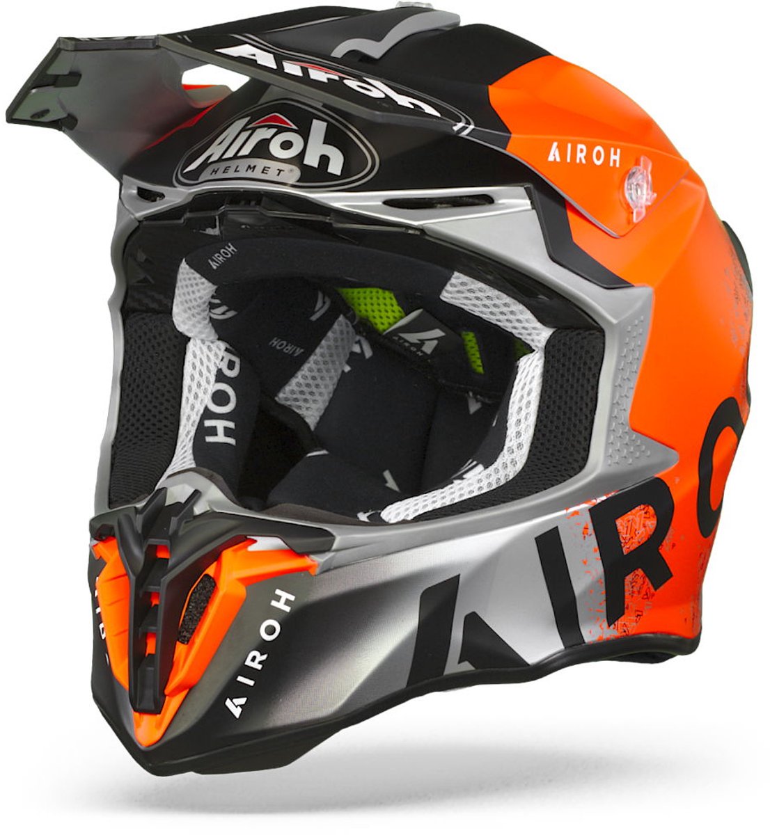 Airoh Twist 2.0 Bit Oranje Grijs Crosshelm - Helm