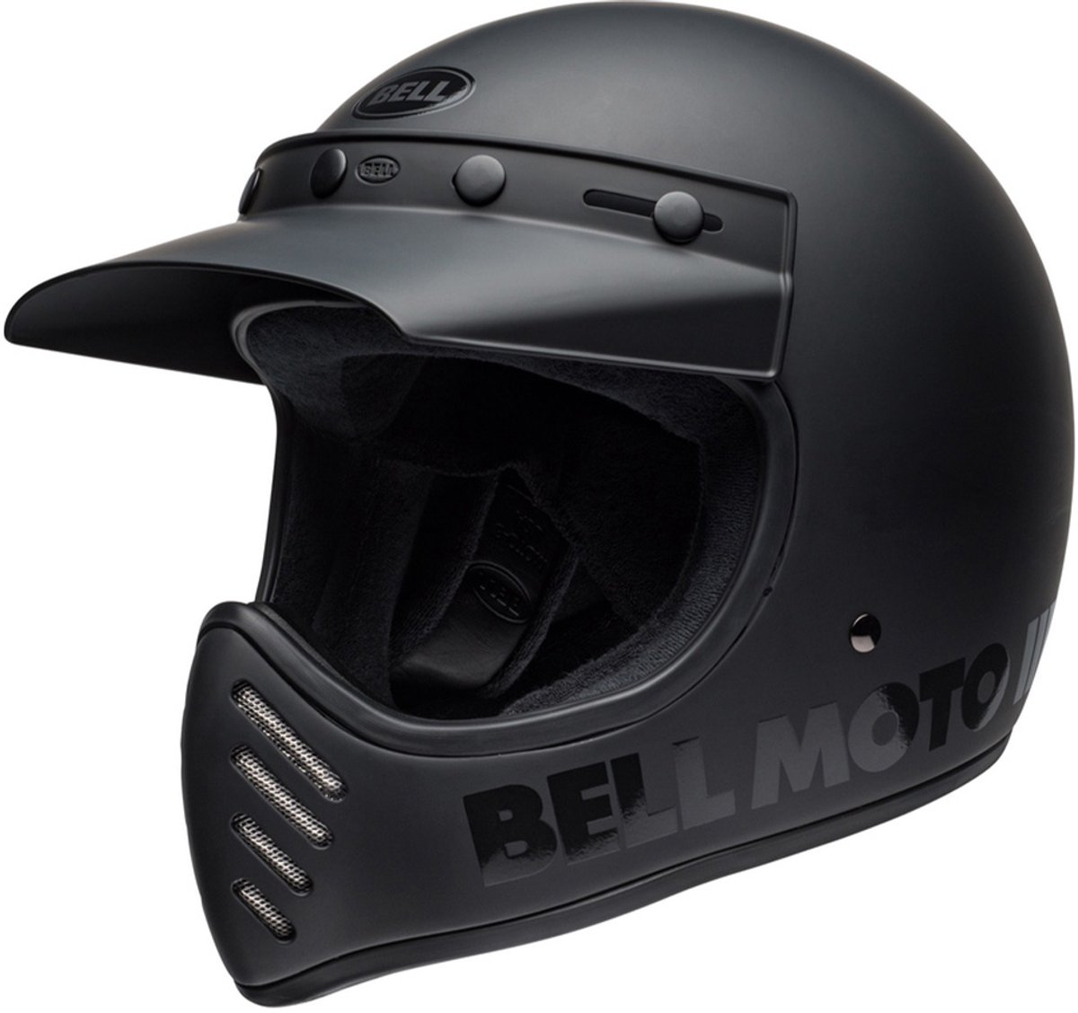 Bell Moto-3 Classic Solid Blackout Integraalhelm - Helm