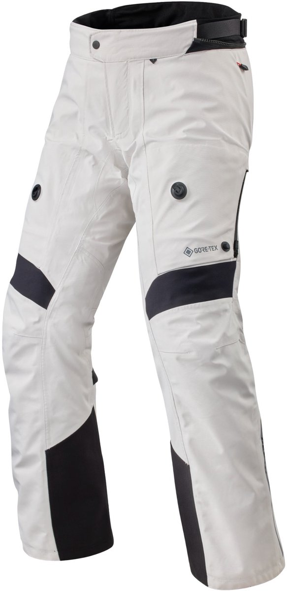 REV'IT! Pants Poseidon 3 GTX Silver Black Short Motorcycle Pants - Maat 2XL