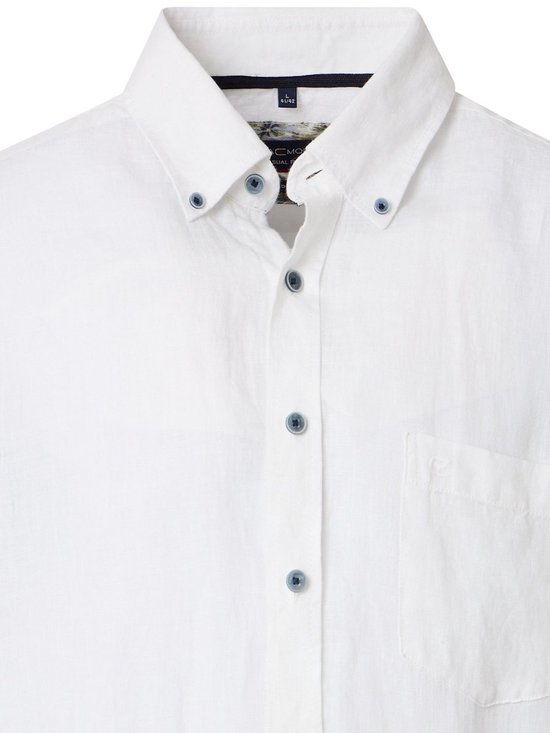 Linnen Casa Moda Wit Overhemd Button Down Boord - M