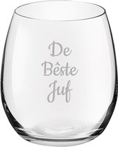 Gegraveerde Drinkglas 39cl De Bêste Juf