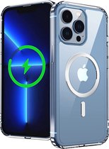 iPhone 13 Pro hoesje met magnetische oplaadfunctie - Transparant Cover met Extra Camera Bescherming - Shockproof - Compatible voor iPhone 13 Pro - Doorzichtig