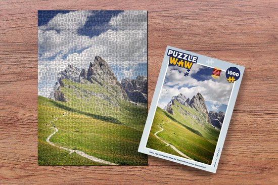 Puzzle Un sentier étroit mène aux sommets des Dolomites - Puzzle - Puzzle 1000 pièces adultes - Sinterklaas présente - Sinterklaas pour les grands enfants