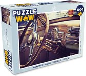 Puzzel Mancave - Auto - Vintage - Stuur - Legpuzzel - Puzzel 1000 stukjes volwassenen