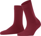 FALKE ClimaWool versterkt zonder patroon ademend warm droog milieuvriendelijk elegant Duurzaam Lyocell Maagdelijke Wol Rood Dames sokken - Maat 37-38