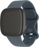 Bandje Voor Fitbit Versa 3 / Sense Sport Band - Rock Cyan (Grijs) - Maat: SM - Horlogebandje, Armband