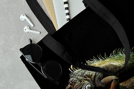 Sac bandoulière - Sac de plage - Shopper Animal - Branche - Zwart - 40x40 cm - Sac coton