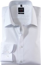 OLYMP Level 5 body fit overhemd - popeline - wit - Strijkvriendelijk - Boordmaat: 42