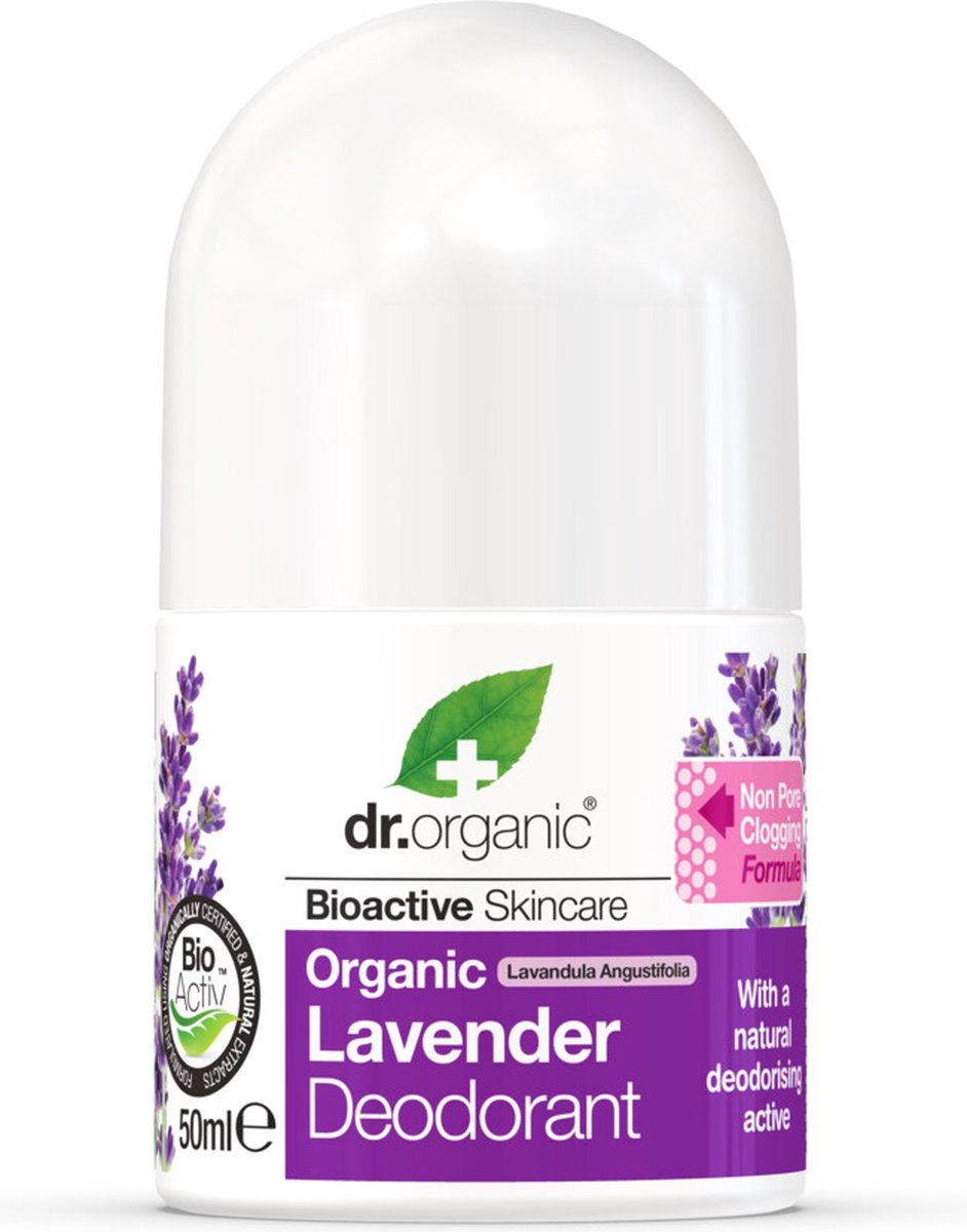 Goedkoopste 6x Dr. Organic Lavendel Deodorant 50 ml