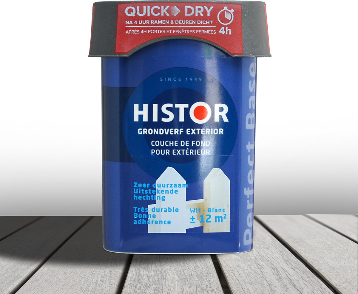 Histor Perfect Base Grondverf Exterior 0 75 liter Wit