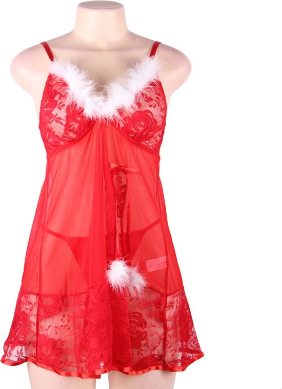 Nuisette de Noël rouge de Noël - avec string - taille 40/42 - existe aussi  en grande... | bol