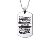 Niemand Is Perfect - Caitlin - RVS Ketting