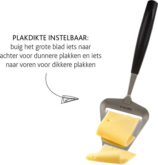 Boska kaasschaaf met instelbare dikte voor kaasplakken.