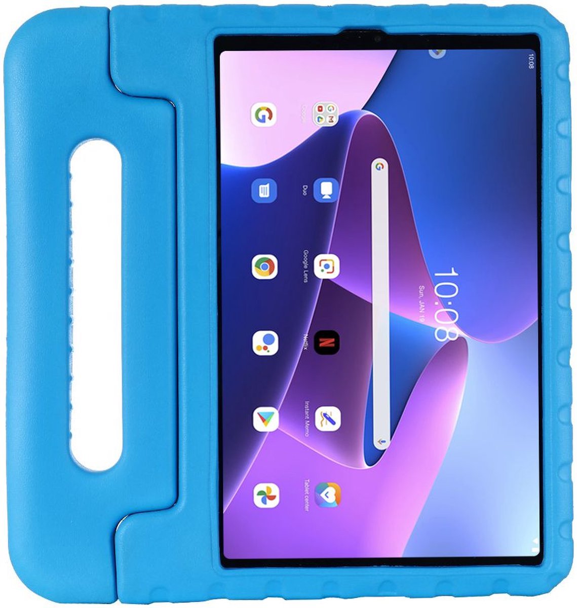 Lenovo Tab M10 Plus Gen 3 (10.6) Kinder Tablethoes met Handvat Blauw