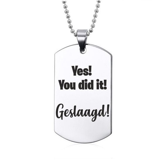 Ketting RVS - Yes You Did it Geslaagd