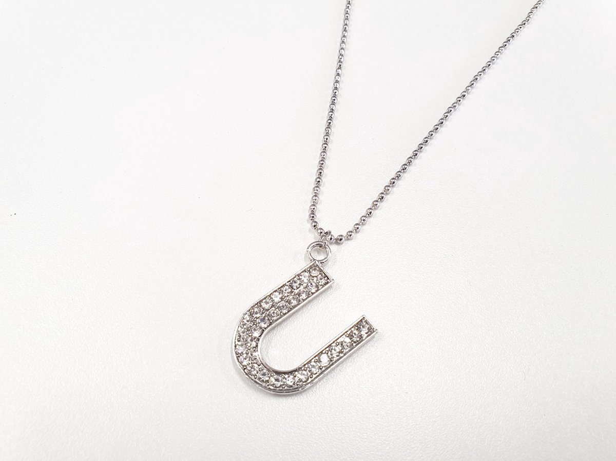 Ketting Met Letter Diamand - U