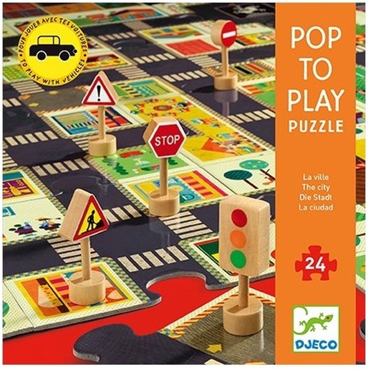 Djeco - Djeco Pop to Play Puzzel De Stad 24 st