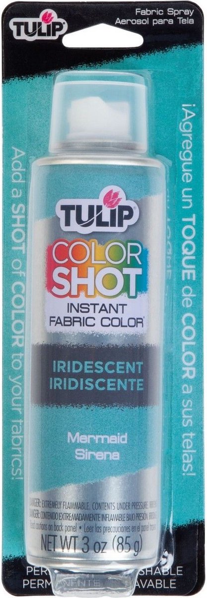 Tulip ColorShot instant fabric color spray Mermaid iridesc
