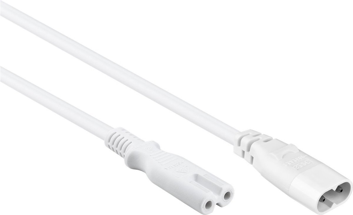 Goobay Stroom verlengkabel C7 - C8 8-vormige plug - 2 meter