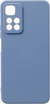 Shop4 - Geschikt voor Xiaomi Redmi Note 11 Pro Hoesje - Zachte Back Case TPU Siliconen Mat Lavendel Grijs