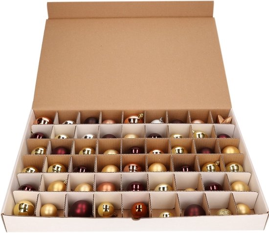 Boîte de rangement pour boules de Noël - 2 boîtes pour 54 boules de Noël de  6 cm | bol.com