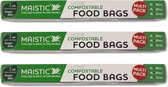 Maistic® | 2 x Assorti | 2, 4 et 8 litres | bioplastique compostable | 3 tailles par paquet | congélateur |  sacs à sandwich