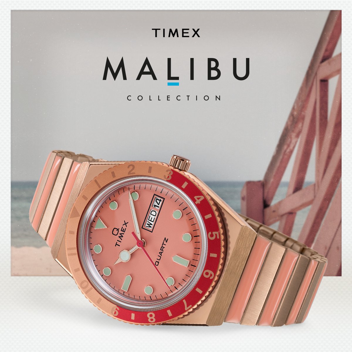 Timex Q Malibu TW2V38600 Horloge - Staal - Multi - Ø 36 mm