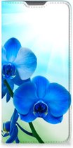 Stand Case met foto Motorola Moto G52 | Moto G82 Telefoonhoesje Orchidee Blauw