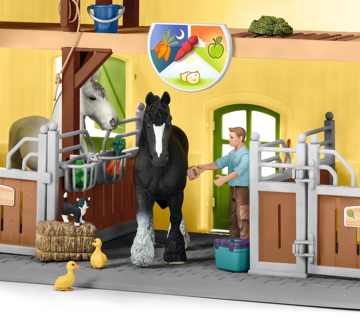 schleich FARM WORLD - Paardenstal - Paarden Speelgoed - 2 Paarden en Boerderij Speelfiguren - 82 onderdelen — afbeelding 8