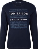 TOM TAILOR printed longsleeve tshirt Heren T-shirt - Maat L