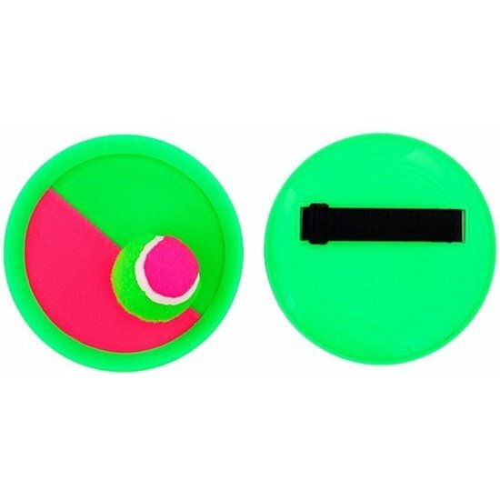 Afbeelding van het spel Vangspel Kleefbal spel - Neon Groen / Neon Roze - Kunststof / Klittenband - Vanaf 3 jaar - Spel - Speelgoed - Zomerspel - Cadeau