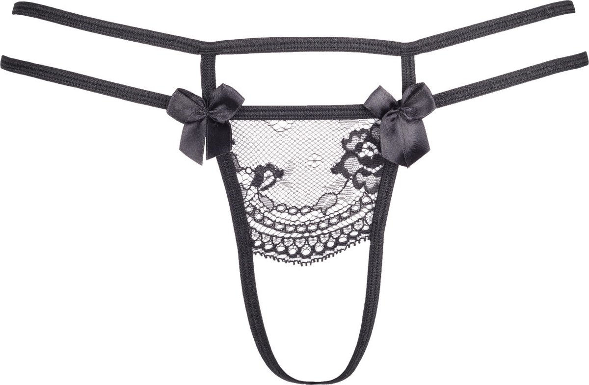 V-8698PS Plus Size string black