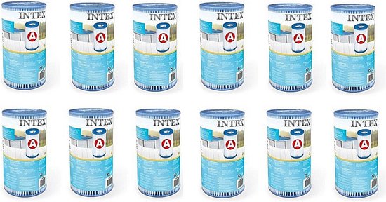 Intex 29000 Filter Cartridge Type A 12 Stuks voor Zwembad 244/305/366 ...