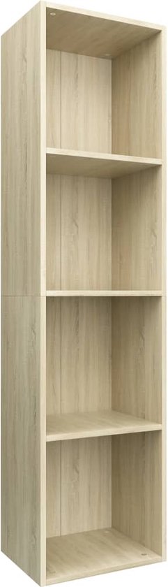 Libreria/TV Mob. In Truciolare – 3 Ripiani – Design Classico – Sonoma Eiche – VidaXL