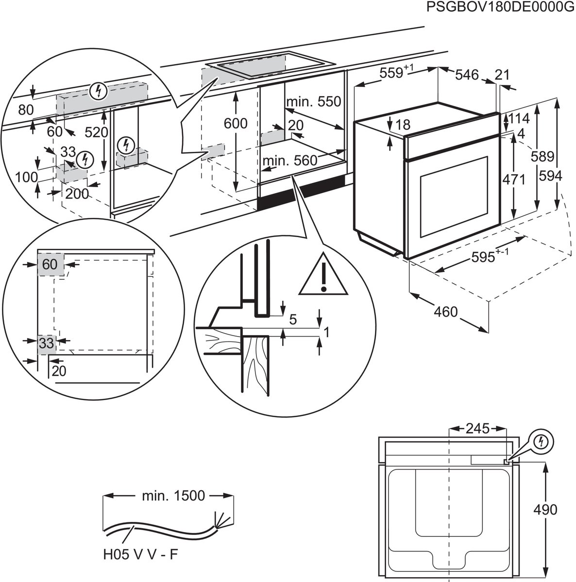 Electrolux KOBBS39WX 70 l 3500 W Roestvrijstaal
