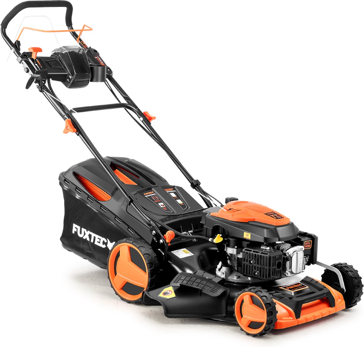 FUXTEC 4-in-1 Benzine Grasmaaier FX-RM5196eSPRO – Elektrische Start – 6 pk – 51 cm Maaibreedte – Flexibele Achterwielaandrijving – 4-Takt – Maaihoogte 25–75 mm – 60 L Grasopvangbak – Mulchfunctie – foto 6