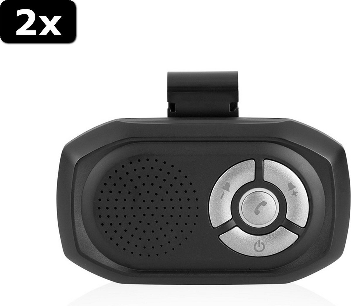 2x Smartwares SK-1541 Bluetooth Car Kit Zwart