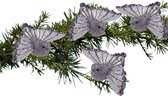 4x stuks kunststof decoratie kolibrie vogels op clip zilver 9,5 cm - Decoratievogeltjes - Kerstboomversiering