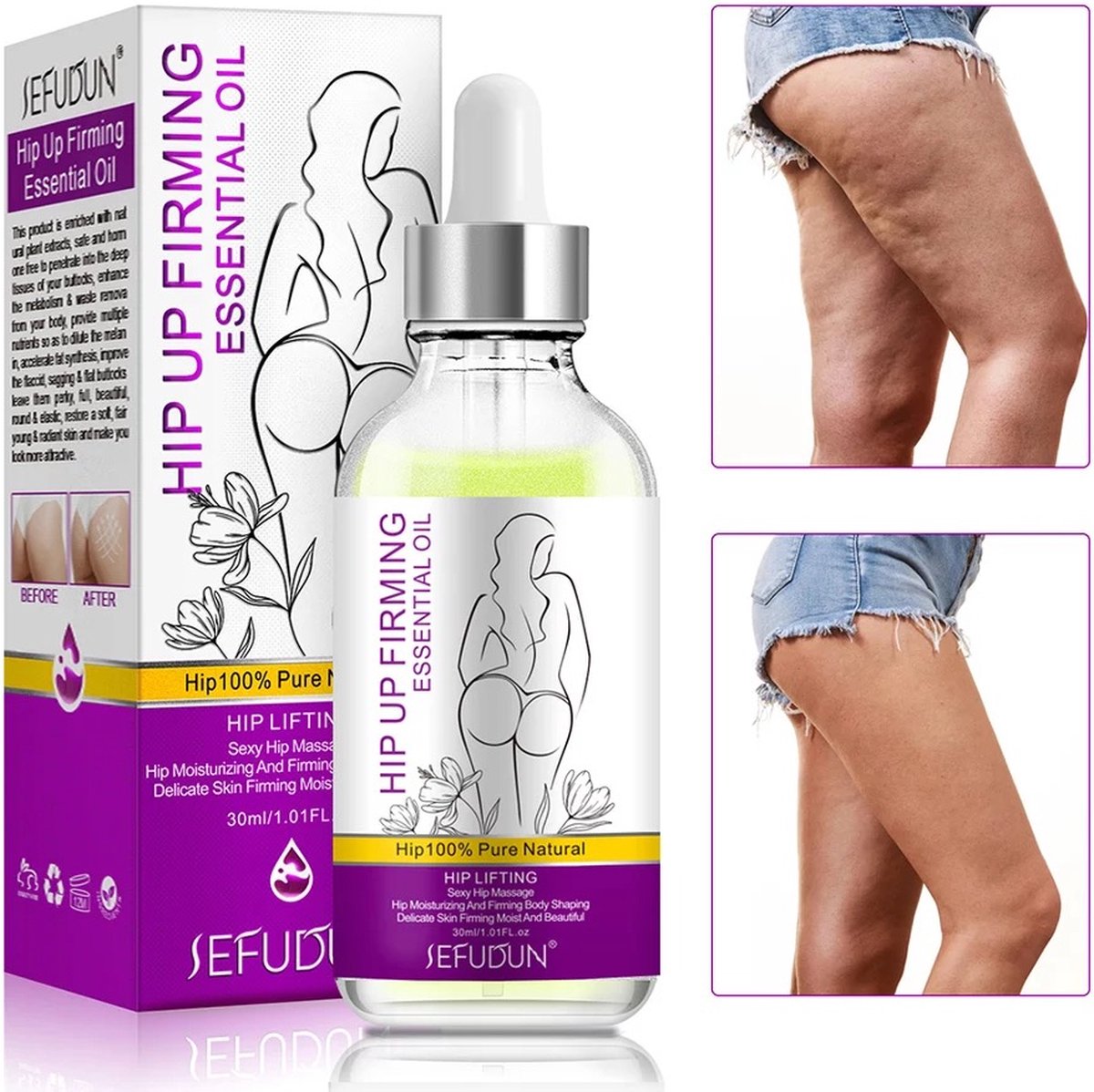 Goedkoopste Heuplifting | Essentiële Olie Voor Heup en Billen | Cellulite Verwijderaar - 30ml