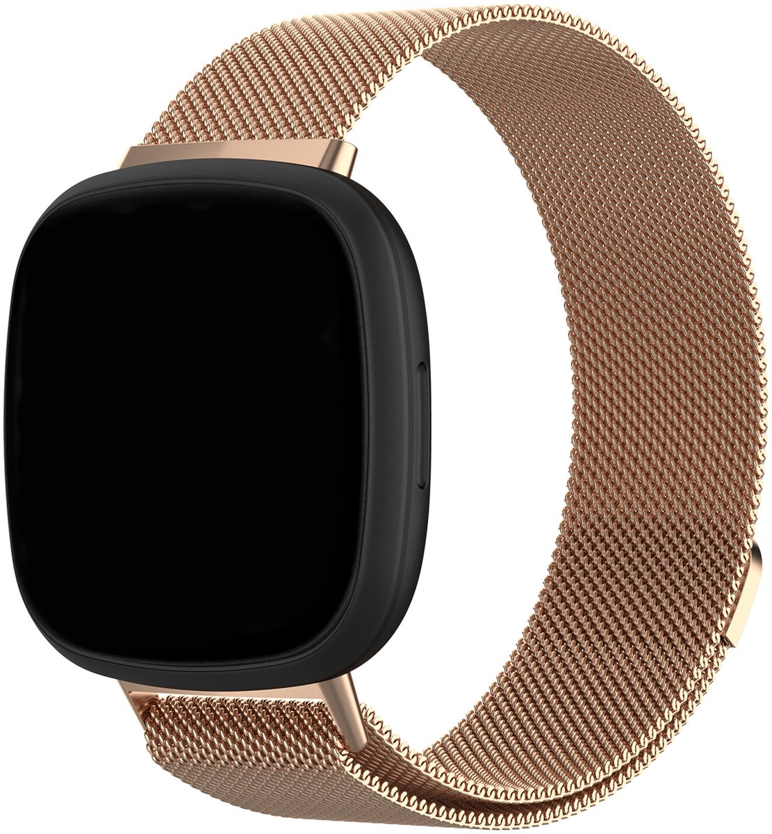 123watches milanese band - rose goud - SM - Geschikt voor Fitbit Versa 3 & 4 / Sense