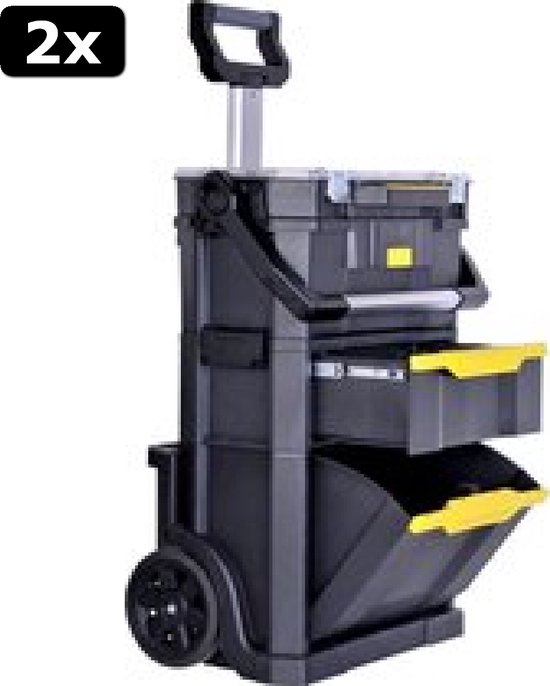 Atelier Mobile Stanley STST1-79231 – Plastique Noir/jaune, Rangement Organisé